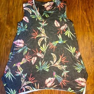 Soft Surroundings Women's Sleeveless Floral Tunic, Size Medium